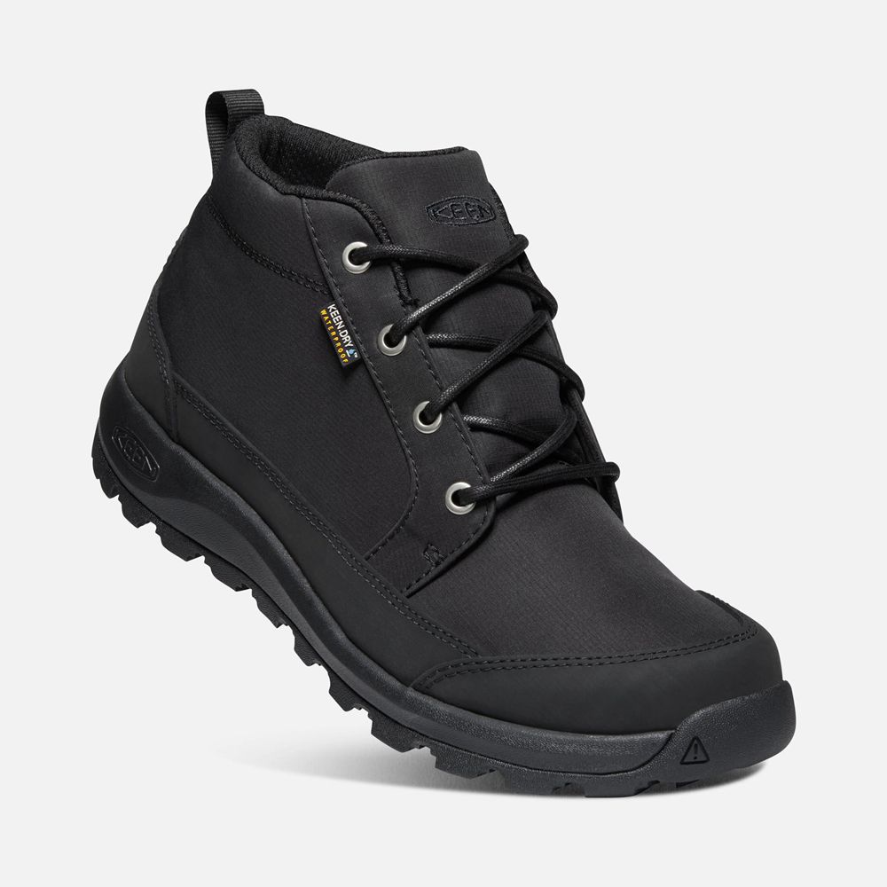 Keen Chukka Kängor Herr Svarta - Glieser Nylon Waterproof - 490283MCH
